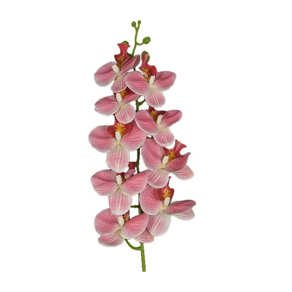 Large Artificial Phalaenopsis Orchid Stem with 9 Flowers -EpicGadget 38" Tall Silk Orchid Artificial Flower Pink Orchid Floral Arrangements for Home Kitchen Living Room Office Centerpieces (10 Pieces)