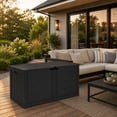 thumbnail image 2 of Nnovaroom 70-Gallon Outdoor Storage Box, Deck Box, Outdoor Storage Bench with Lock-Ready Latch, Black, 2 of 10