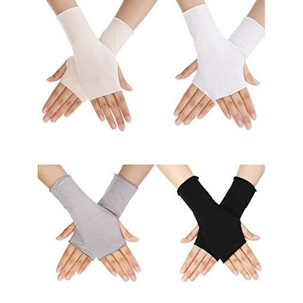 Bememo UV Protection Gloves Wrist Length Sun Block Driving Gloves ...