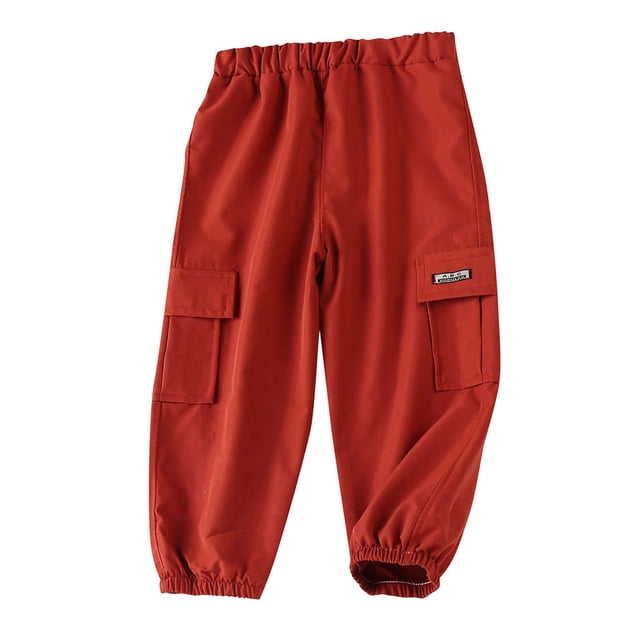 Sweatpants for Teen Boys Baggy High Waist Elastic Jogger Drawstring Jogger Sweatpants with Pockets Solid Pants Athletic Pants for Boys Little Boys Clothes 3-4 Years Boys Fashion