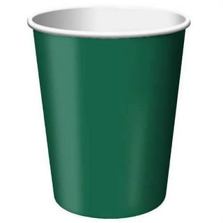 Solid Dark Green Hot/Cold Paper Cups 8ct.