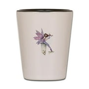 CafePress - Whispering Moon Fairy - White/Black Shot Glass, Unique and Funny Shot Glass