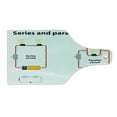 thumbnail image 2 of Science Cutting Board, Series and Parallel Circuits Voltage Electric Science Equipment Print, Decorative Tempered Glass Cutting and Serving Board, Wine Bottle Shape, Red Marigold Black, by Ambesonne, 2 of 5