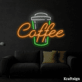 thumbnail image 2 of Craftnamesign Coffee Neon Sign, Coffee Shop LED Sign, Coffee Shop Wall Art, 2 of 4