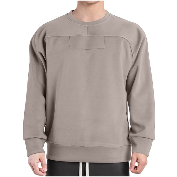 pstuiky Camisas para hombre de manga larga, Camiseta/camiseta de manga larga con cuello redondo para hombre, informal, cálida, de primavera e invierno, a la moda para exteriores Tops de hombre l