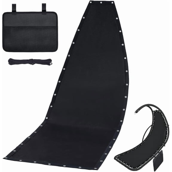 Replacement Hanging Chair Mesh & Rope Kit Chairs Repair Cloth for Hanging Lounge Chair Chaise Lounger with a Hanging Storage Bag