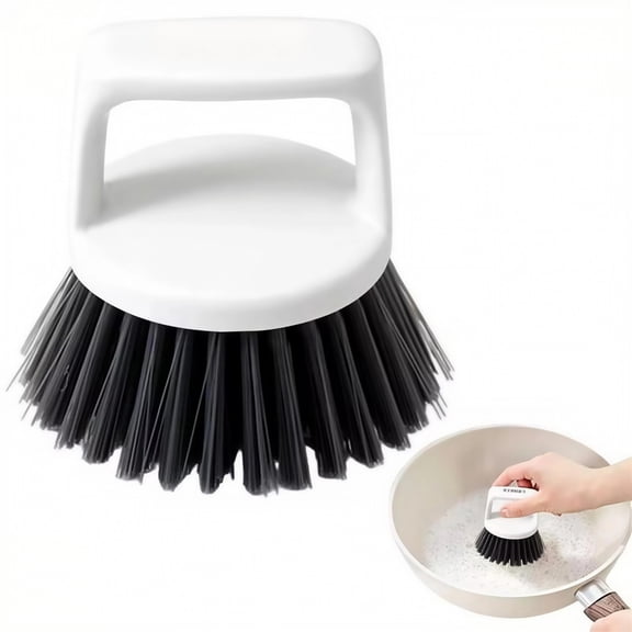 Handheld Dish Scrub Brush, Ergonomic Grip Cleaning Brush, , Dish Scrubber with Stiff Bristles for Clothes Shoes Bathtub Floor, Kitchen Scrub Brushes for Cleaning Sink, Pots, Pans(1 Pack)