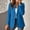Blue, variant on Women's Blazer Solid Business Casual Long Sleeve Lapel Pocket Jacket for office Fitness Yoga Sports Yellow M