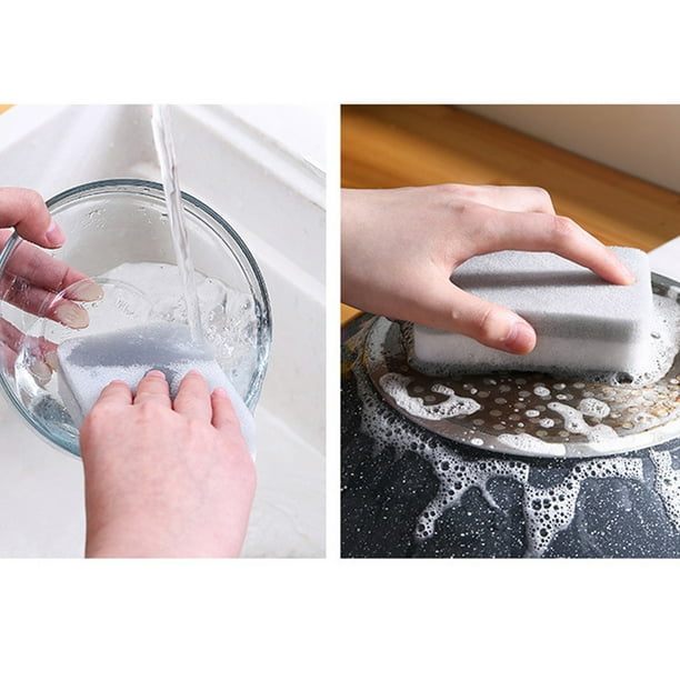5 pièces éponge de nettoyage de cuisine éponge Double face éponges à  récurer pour lave-vaisselle