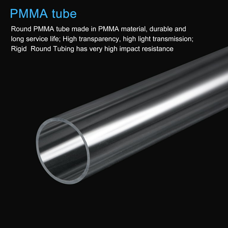 36mm ID 40mm OD 305mm Clear Acrylic Pipe Rigid Round Tube for Lighting,  Models, Plumbing, Crafts 2 Pack