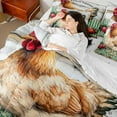 thumbnail image 4 of jejeloiu Farmhouse Chicken Twin Bedding Sets 7-PieceOil Painting Theme Bedding Comforter Set,Red Strawberry Sheet Sets,Ultra Soft Room Decorative Reversible, 4 of 8