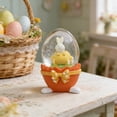 thumbnail image 5 of Easter Egg Rabbit Snow Globe Desktop Ornament, Glass Egg with Bunny Figurine, Resin Base for Home, Living Room & Easter Party Decor, 5 of 5