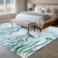 thumbnail image 5 of Teal Jellyfish Washable Living Room Rugs 6'x9', Summer Shell Coral Low Pile Throw Large Area Rug Non-Slip Sturdy Edge Binding Carpet for Dining Room Kitchen Office, 5 of 9