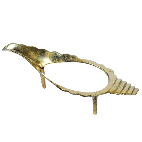 Golden Brass Sankha Stand Big Size 7.5 Inches 20 Cm | Brass Shankha Stand For Puja - Sankha Stand For Your Puja Space