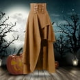 thumbnail image 2 of XIAONU Womens Skirts Gothic Irregular Strapped Trendy Half Skirt Solid Color Casual A Line Ankle Length Skirts, 2 of 4