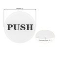 thumbnail image 2 of Uxcell 2 Pcs Push Pull Door Sign Acrylic Self Adhesive Round Sticker In Offices Cafes 2 x 0.1 inch White, 2 of 6