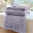 thumbnail image 3 of Fleece Blanket Polyester Blanket Blanket, 1Pc Blanket Throw Blanket Cotton, Blue H, 3 of 3