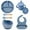 Blue 7Pcs Set, variant on Food Grade Silicone Child Dish Set Baby Feeding Bowl Suction Plate Straw Cup Wooden Spoon Fork for Kids Tableware Toddler Dishes