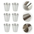 thumbnail image 4 of KAKOWELY 6 vasos de acero inoxidable para chupitos de acero inoxidable, vasos duraderos para bebidas espirituosas, 4 of 5