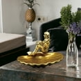 thumbnail image 3 of Necvior Gold Mermaids Shell Resin Dish for Elegant Home Styling Decorative Jewelry Plate, 3 of 7