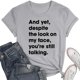 thumbnail image 5 of Camiseta con estampado sarcástico para mujer - Camiseta informal de manga corta con frases divertidas, 5 of 5