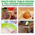 thumbnail image 2 of czcpp-NutriChef, Measuring Spoons, Kitchen Utensil Set, Kitchen Gadgets, Heavy Duty Stainless Steel, Slim Design to Accomodate Narrow Spice Jars, Teaspoon and Tablespoon Set, with Metrics, 6 pc, 2 of 4