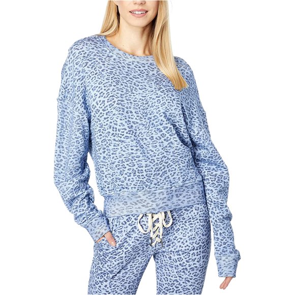 n:philanthropy Sela Leopard Sudadera para Mujer, Azul, XS