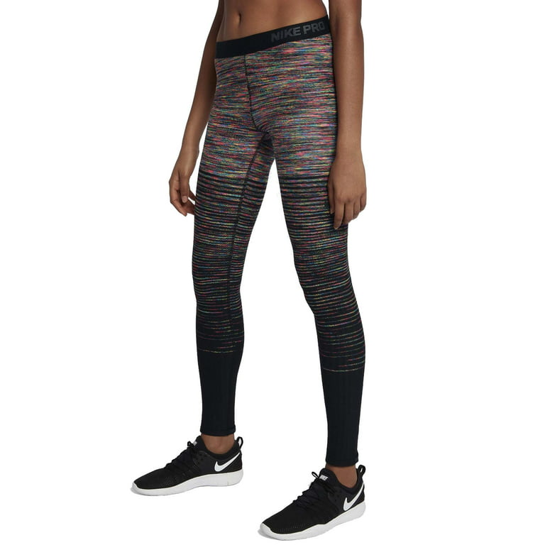 Nike Women's Hyperwarm Brushed Training Tights (Black/Multi Color, Medium)