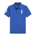 thumbnail image 1 of Short Sleeve Polo Shirt Men's Loose Plus Size Lapel Solid Color Cotton Embroidered Shirt, 1 of 3