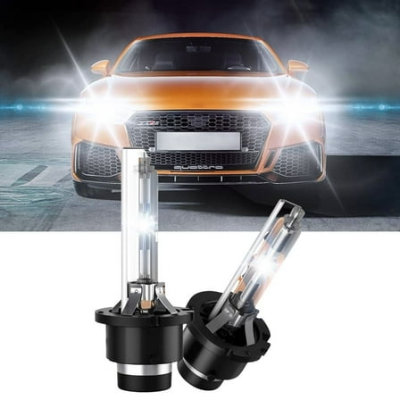 Nilight D4S HID Bulbs, 6000K Diamond White Replacement Super Bright High Low Beam D4S HID Headlight Bulb, 2 Pcs
