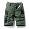 thumbnail image 2 of HOOMEUMY Mens Cargo Shorts Stylish Lightweight Casual Summer Elastic Waist Basketball Baseball Short Pants with Pockets Army Green 38, 2 of 9
