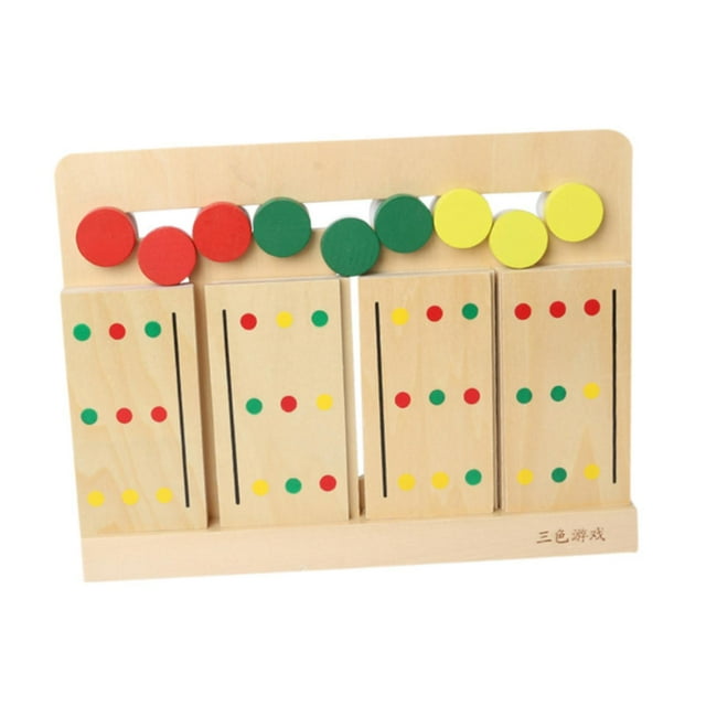 Rompecabezas de madera Montessori para combinar colores, juego de que desarrolla la motricidad fina, juguete educativo para niños de 3 a 4 años