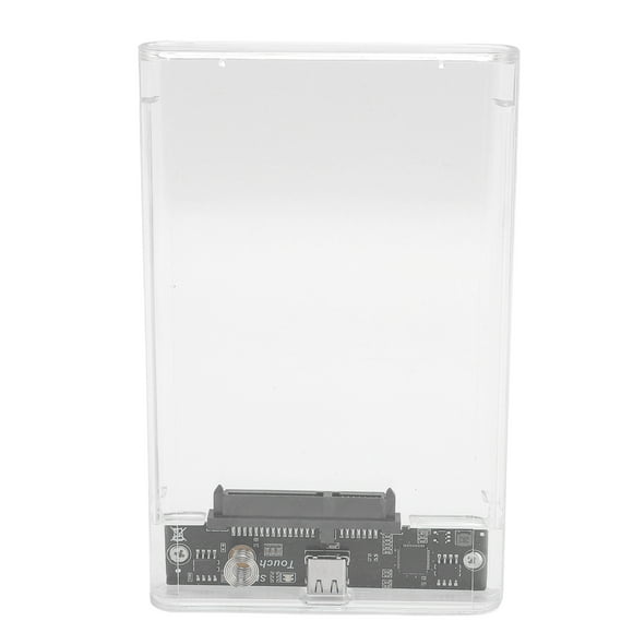External Hard Drive Case, Read Write Guard External Hard Drive Enclosure Universal 8TB Capacity Plug and Play Clear  for 2.5 inch Hard Disk Less 9.5mm Thickness
