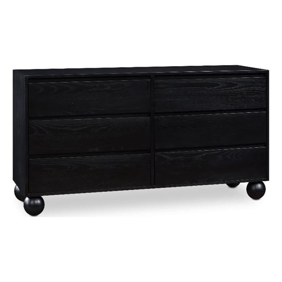 Meridian Furniture Kent Black Solid Ash Wood Dresser