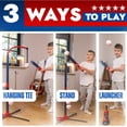 thumbnail image 2 of Set de béisbol TOMLEON 3 en 1 con soporte para pelota y lanzador de bolas, 2 of 9