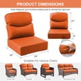 thumbnail image 3 of Opohoro Outdoor Deep Seat Cushion Set, 24"x24"x6", UV Resistant & Water Resistant Comfortable Furniture Cushions for Patio Sofa, Chair, Loveseat, 3 of 9
