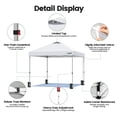 thumbnail image 6 of GVDV 10x10 Pop up Commercial Canopy Tent, Waterproof & Portable Outdoor Shade with Air Vent, Wheeled Bag, White, 6 of 11