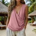 thumbnail image 2 of Fewfanhot Womens Spring Tops Halter Top 2026 Spring Tie Wrap V Neck Fitted Summer Tops Backless Fashion Clothes, 2 of 7