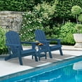 thumbnail image 2 of Hidpriva Outdoor Folding Adirondack Chair with Cup Holder, HDPE Weather Resistant Fire Pit Chair, Blue(Set of 2), 2 of 7