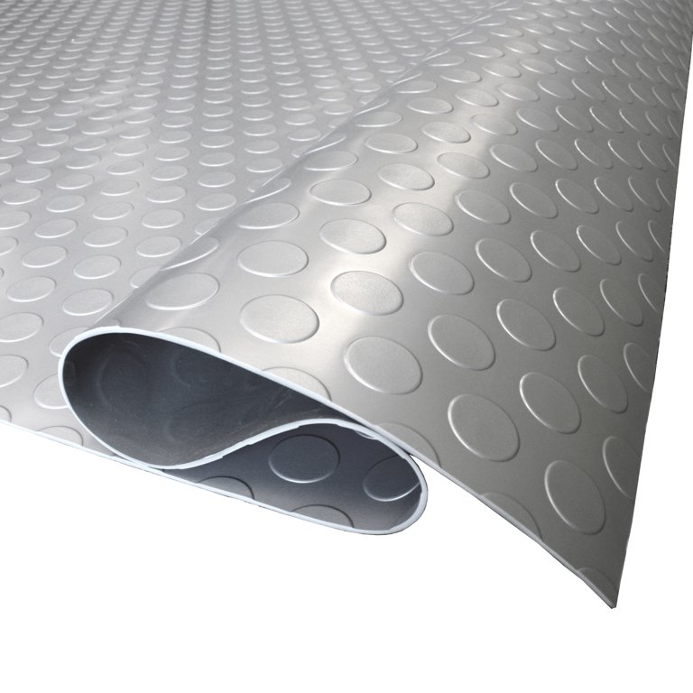 FlooringInc Commercial Grade 7.5ftx17ft Diamond Pattern Nitro Garage  Flooring Roll Out Protecting Mats, Midnight Black 