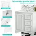 thumbnail image 4 of 30 Inch Bathroom Vanity with Sink, Single Sink Bathroom Vanity with 3 Drawer and Adjustable Shelves, Bathroom Cabinet with Sink for Bethroom, 4 of 7