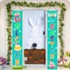 thumbnail image 3 of Ganfancp Easter Porch Sign Happy Easter Banner Pancartas de Pascua para Colgar En La Pared En Interiores y Exteriores Artículos En Liquidación 1 Par Coplas Colgantes, 3 of 5