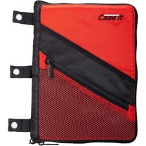 Case It Tablet Binder Accessory, Padded Tablet with 3 Steel Grommets, Fits Any Standard 3 Ring Letter Size Binder, Mesh Pocket on Front, Zipper Closure,TBT-100, Red