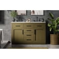 thumbnail image 2 of Elegant Kitchen and Bath Alden 54 inch Double Bathroom Vanity in Chestnut Brown, 2 of 10