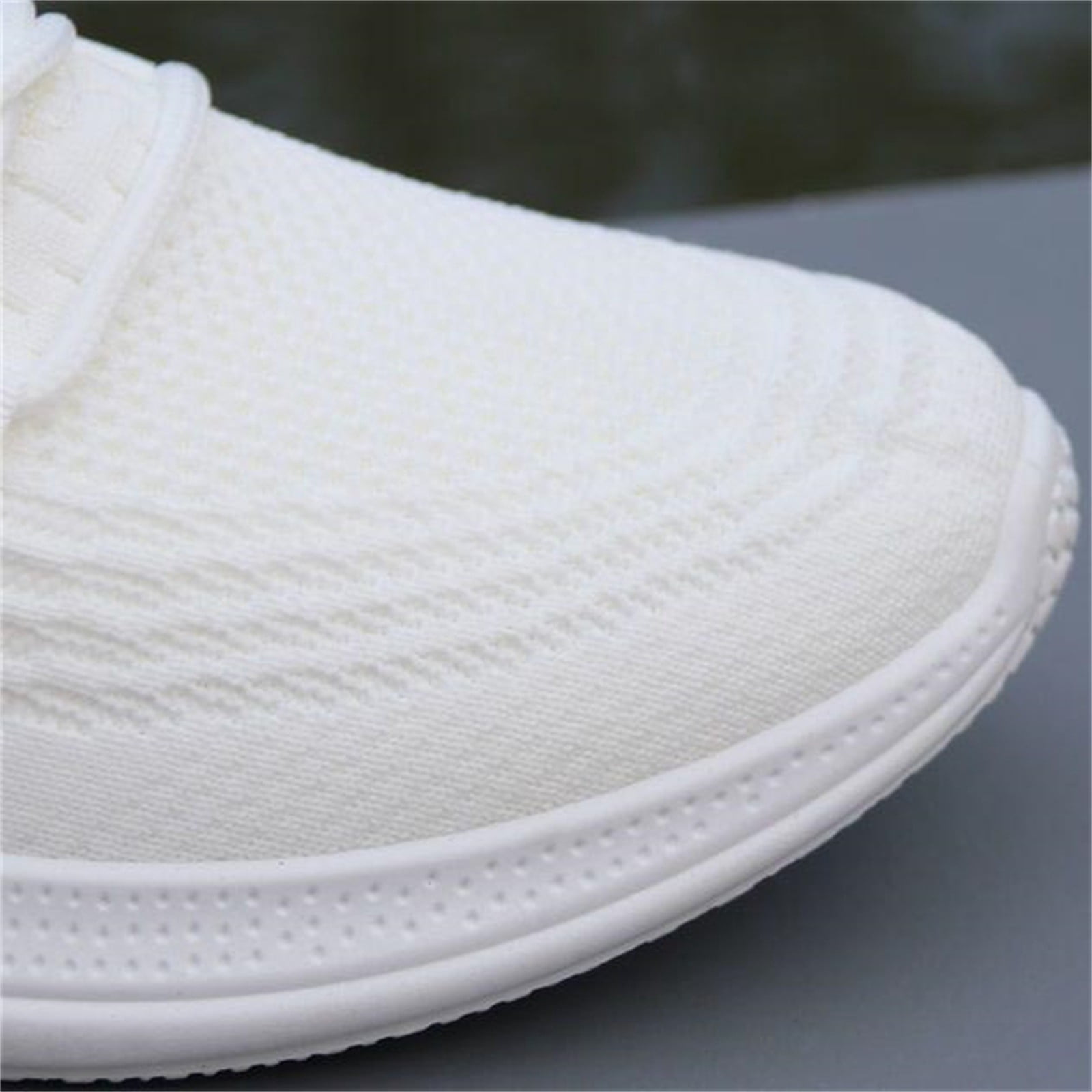 TIREOW Unisex Wide Toe Box Shoes Extra Wide Width Sneakers with Arch Support Air Cushion Road Shoes Light Tennis Gym Workout Training Shoes Walking Running Shoes (8.5, White)