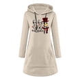 thumbnail image 4 of WZXFASHION Chandails à Capuchon pour Femmes de Noël Décontractés à Couleur Unie Imprimée, Chandail à Capuche à Enfiler avec Poche, Manches Longues, Robe, Soldes Aujourd'hui, Liquidation, Chandail à Capuchon Surdimensionné à Fermeture Éclair, 4 of 6
