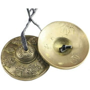 Yoga Meditation Cymbals Bell Yoga Bell Chime Percussion for Instrument Lovers with Satin Drawstring, Use As A Meditation Aid