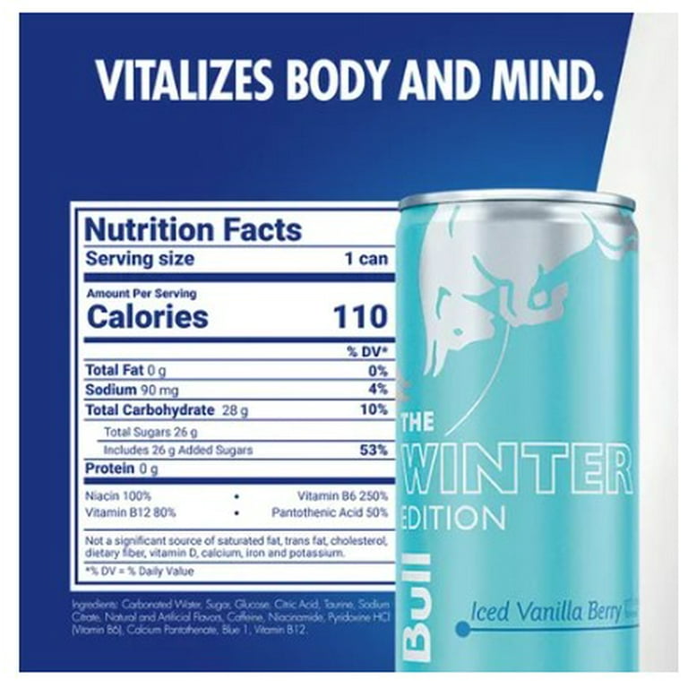 Red Bull Winter Edition Energy Drink, Iced Vanilla Berry