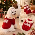 thumbnail image 5 of Christmas Knitted Cat Sweater,Cat Sweater Winter Warm Pullover Turtleneck Knitwear with Cute Bunny Embroidery Pattern,for Winter Pet Dress Up, 5 of 7