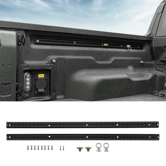 Trail Rail System for 2022-2025 Ford Maverick Side Rail Track Aluminum Alloy Cargo Management Truck Bed Rail L-Track Tie Down System 2PCS